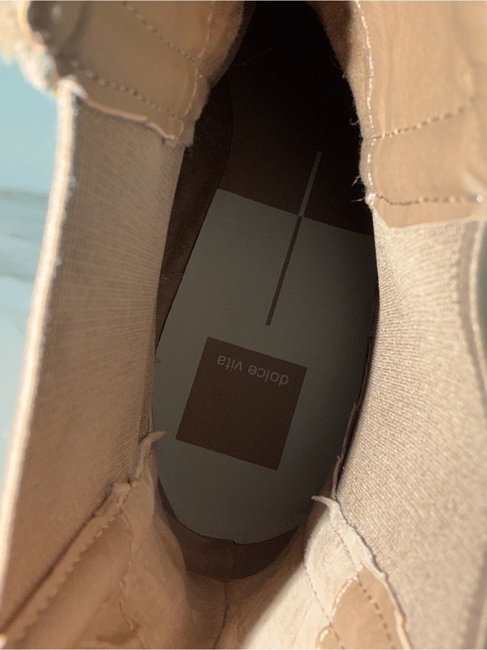Dolce Vita Beige Suede Chelsea Ankle Boots - Picture 8 of 8